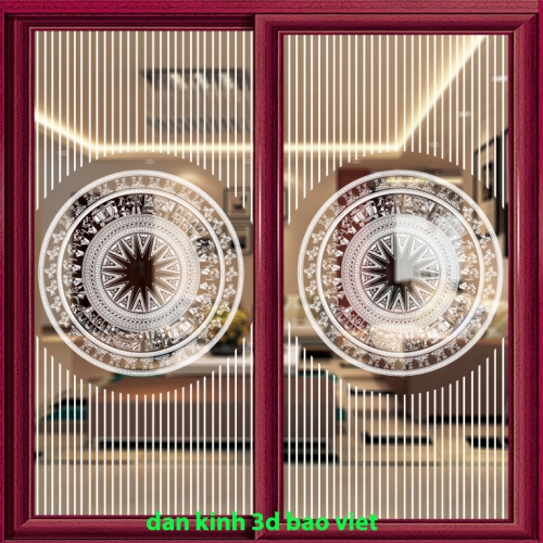 Decal dán kính nghệ thuật 3d trong suốt glass182