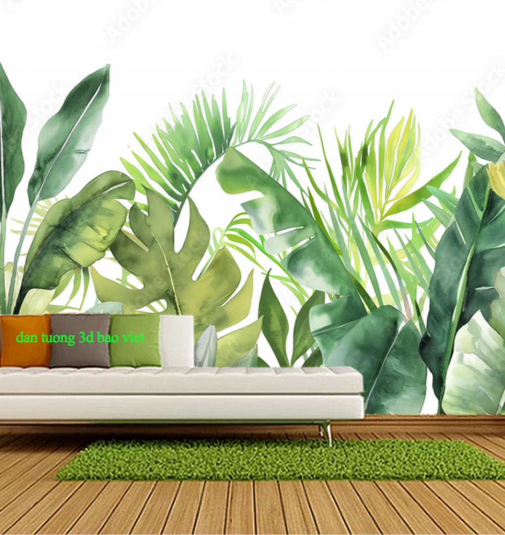 Giấy dán tường lá cây tropical sn2026-002