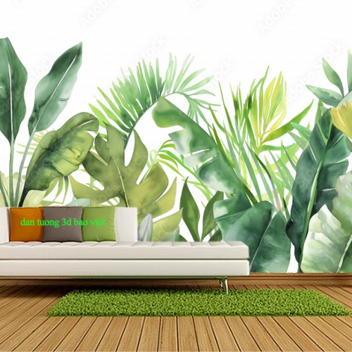 Giấy dán tường lá cây tropical sn2026-002