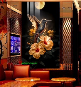 Tranh dán kính 3d 2 mặt k619