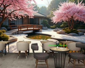 Tranh dán tường cho quán cafe n2005-349