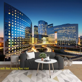 Tranh dán tường thành phố fm515