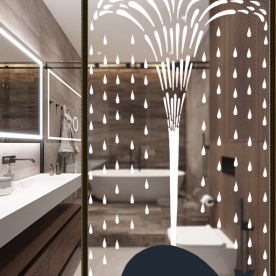 Decal dán kính mờ nghệ thuật glass039a