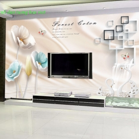 Giấy dán tường 3d giả ngọc fl237