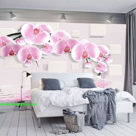 Giấy dán tường phòng ngủ hoa lan h356