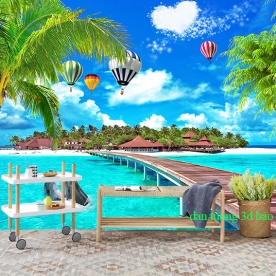 Tranh dán tường cảnh biển s305