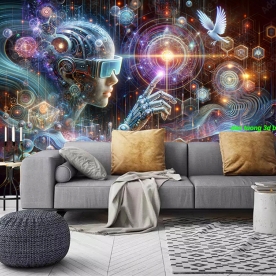 Tranh dán tường 3d cho văn phòng công ty n2005-42