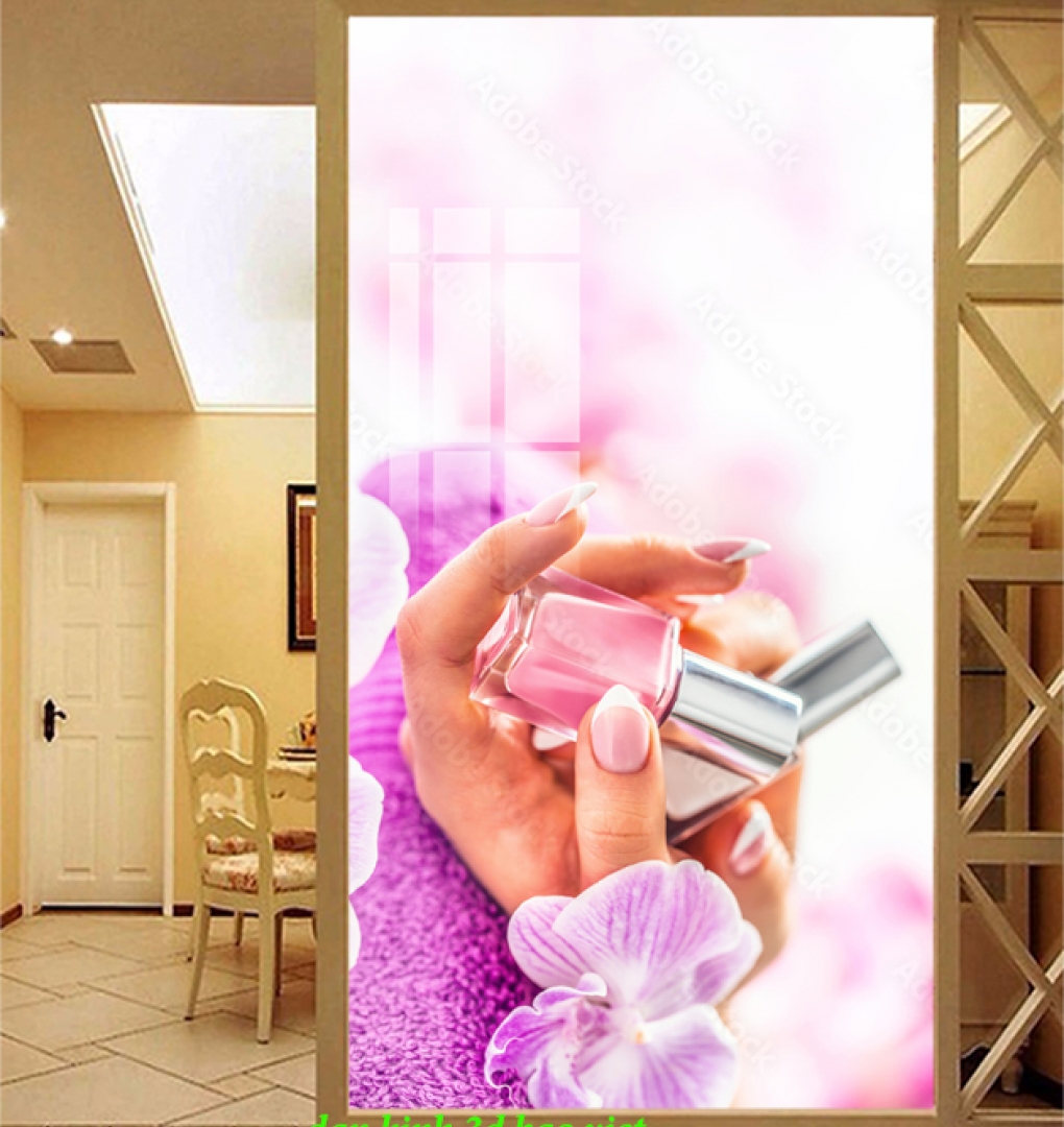 Decal dán kính cao cấp nails spa n2026-44