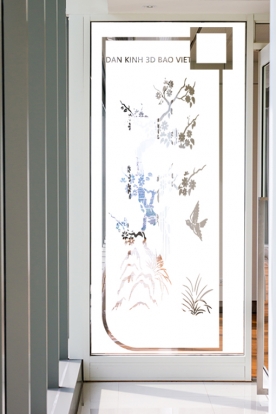 Decal dán kính mờ nghệ thuật si186