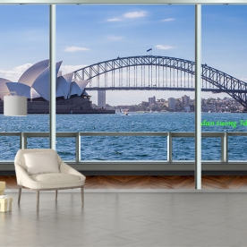 Giấy dán tường phòng khách sefm627