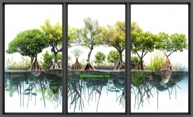 Tranh dán kính 3d 2 mặt n2026-36