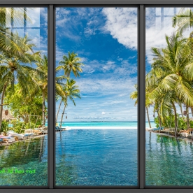 Tranh dán kính 3d 2 mặt phong cảnh n2026-43