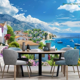 Tranh dán tường cho quán cafe s315