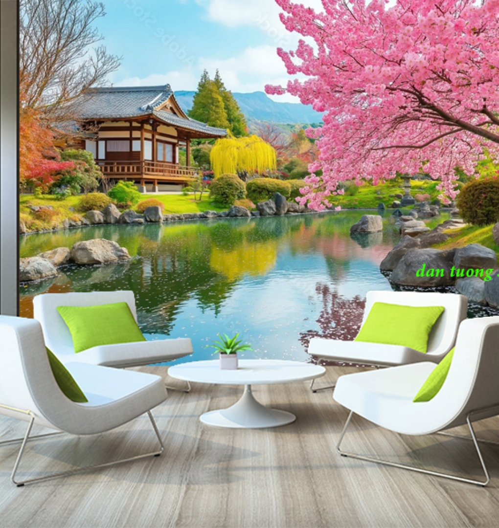 Tranh dán tường cho quán cafe sn2026-39