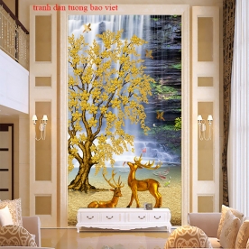 Tranh dán kính 3d k375