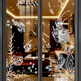 Decal dán kính nghệ thuật glass057