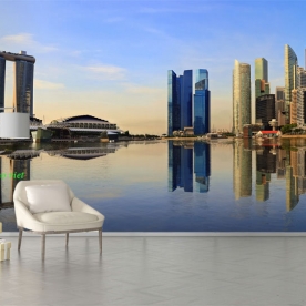 Giấy dán tường phòng khách 3d phong cảnh fm562