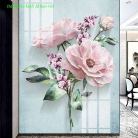 Tranh dán kính 3d 2 mặt đẹp k445