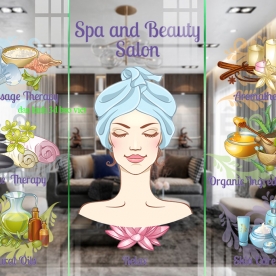 Decal dán kính cao cấp cho spa se158