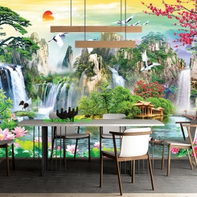 Tranh dán tường 3d sơn thuỷ ft165