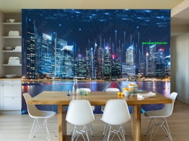Tranh dán tường 3d cho văn phòng công ty n2005-63