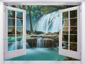 Tranh dán tường cửa sổ 3d n2005-56