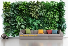 Giấy dán tường lá cây n2026-94