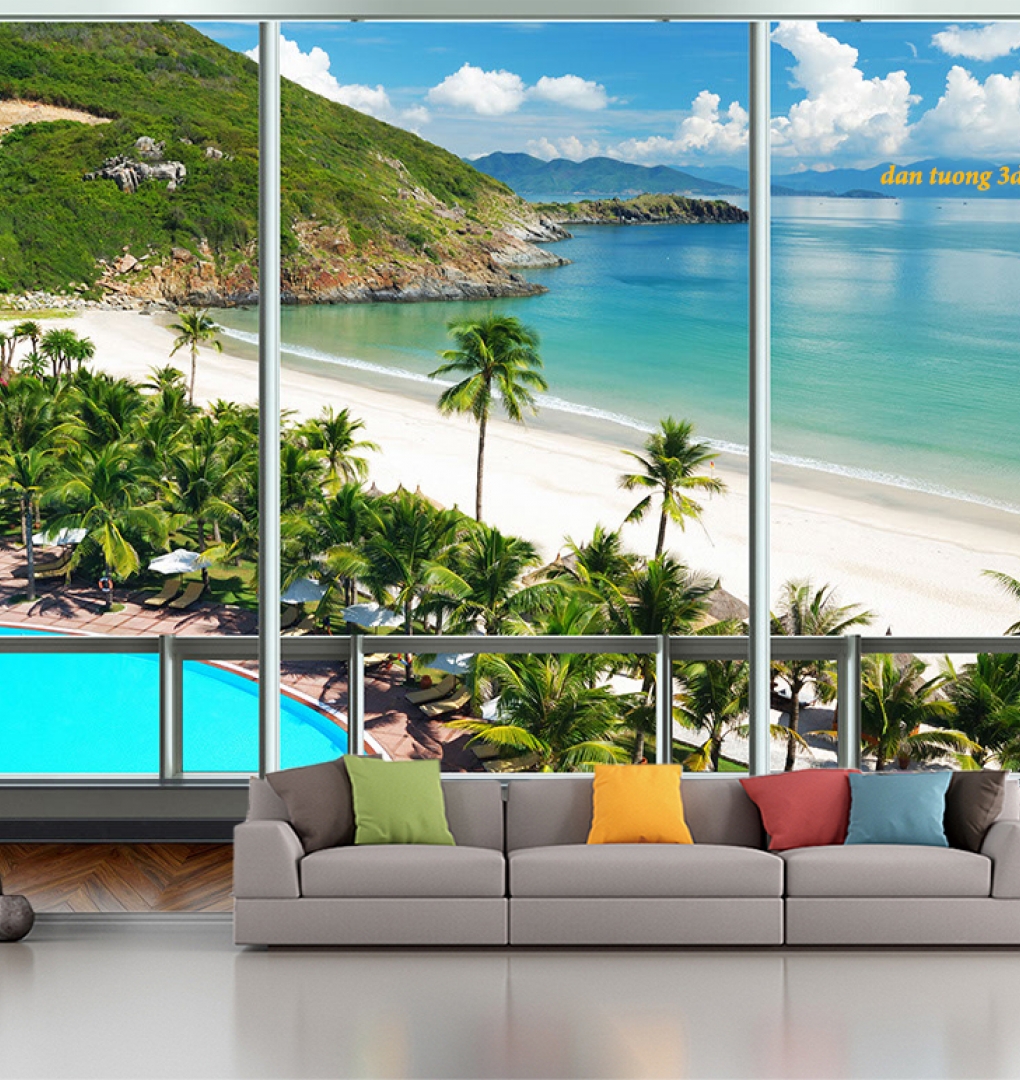 Giấy dán tường phòng khách 3d s316