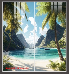 Tranh dán kính 3d 2 mặt n2026-104