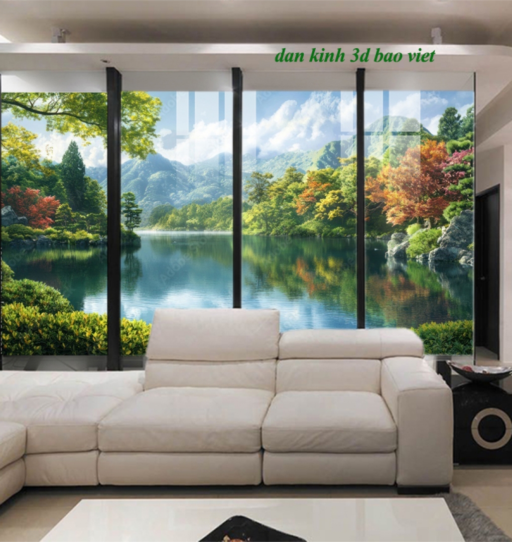 Tranh dán kính 3d 2 mặt phong cảnh kn2026-69
