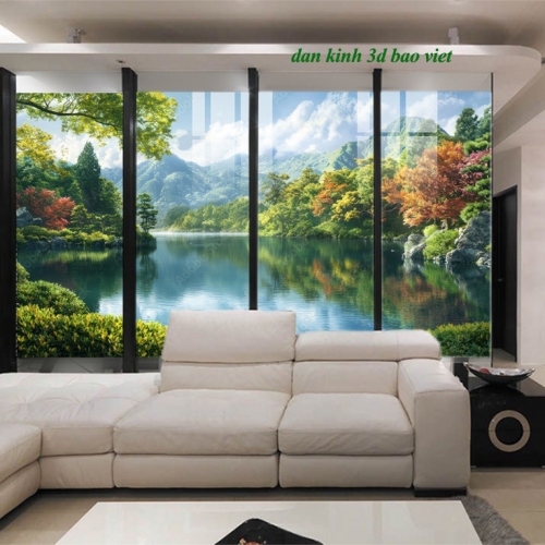 Tranh dán kính 3d 2 mặt phong cảnh kn2026-69