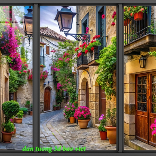 Tranh dán kính 3d 2 mặt sfm629