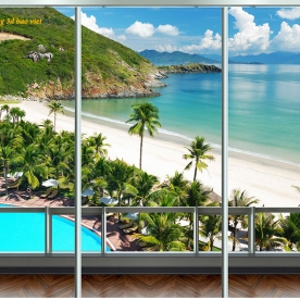 Tranh dán tường phong cảnh biển s316