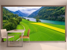 Tranh dán tường phong cảnh sông núi n2026-98