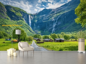 Tranh dán tường sông núi 3d n2026-91