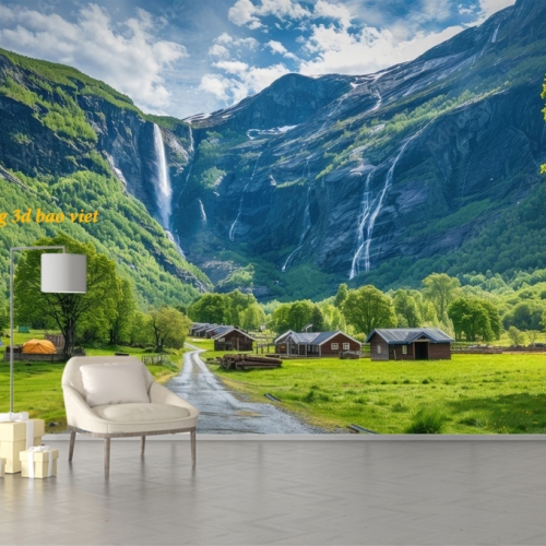 Tranh dán tường sông núi 3d n2026-91