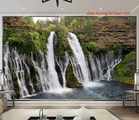 Tranh dán tường thác nước 3d n2026-86