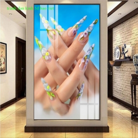 Tranh dán kính 3d 2 mặt cho tiệm nails nails003