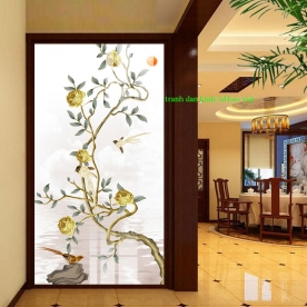 Tranh dán kính 3d 2 mặt đẹp k451