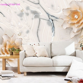 Giấy dán tường phòng khách 3d fl241