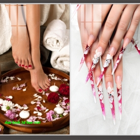 Decal dán kính cao cấp nails spa n2005-119