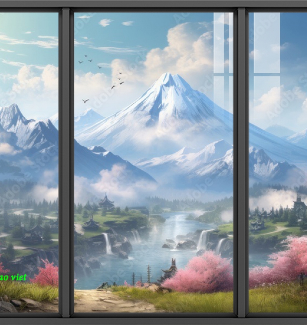 Tranh dán kính 3d 2 mặt phong cảnh n2005-93