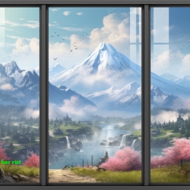 Tranh dán kính 3d 2 mặt phong cảnh n2005-93