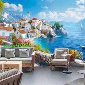 Tranh dán tường cho quán cafe n2005-223