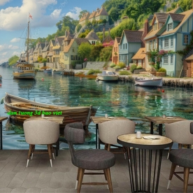 Tranh dán tường cho quán cafe n2005-88