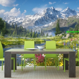 Tranh dán tường sông núi n2005-116