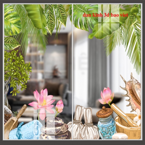 Decal dán kính cao cấp nail spa si160