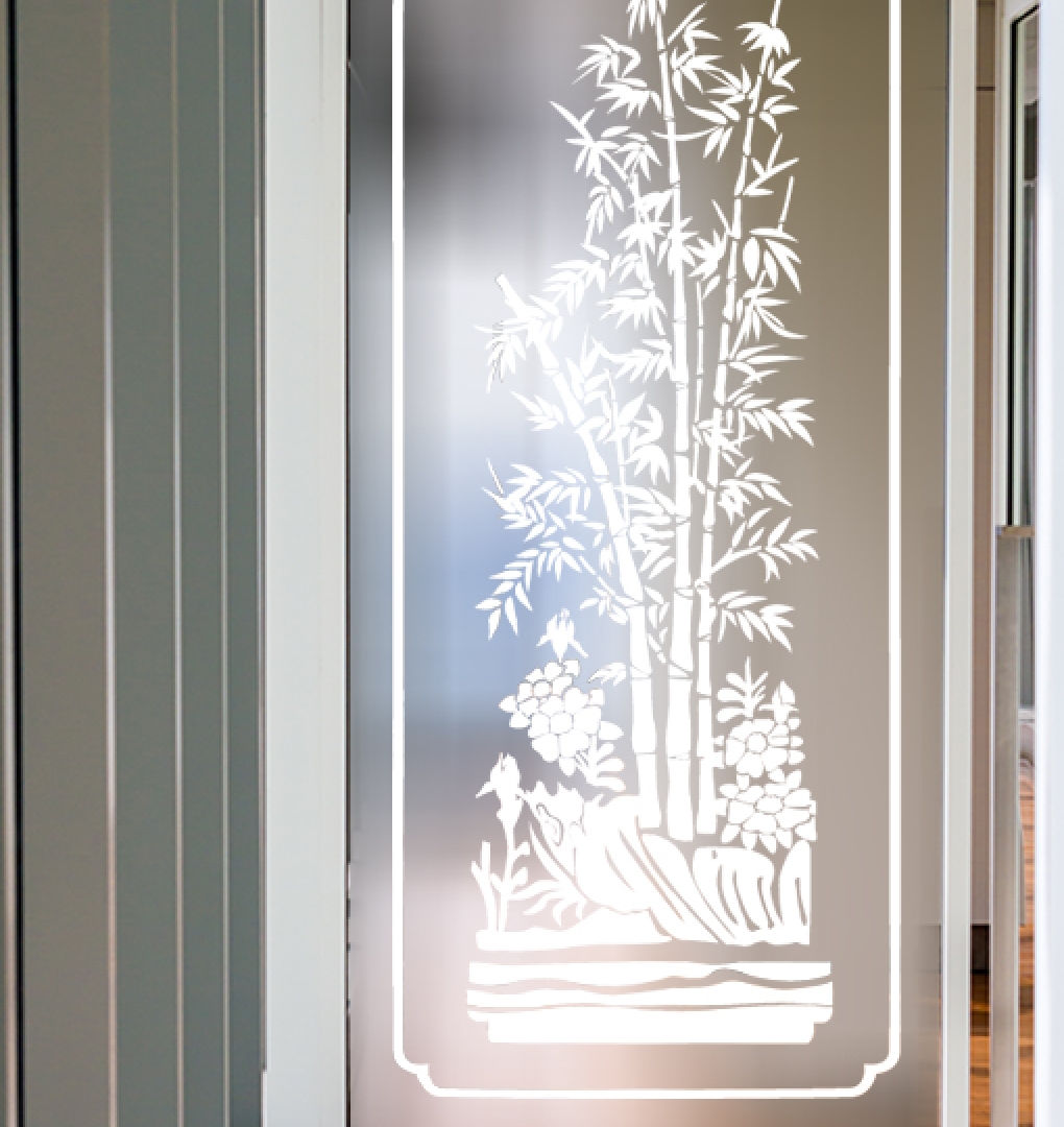 Decal dán kính mờ glass196m