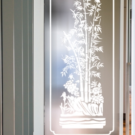 Decal dán kính mờ glass196m