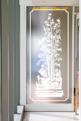Decal dán kính mờ glass196m